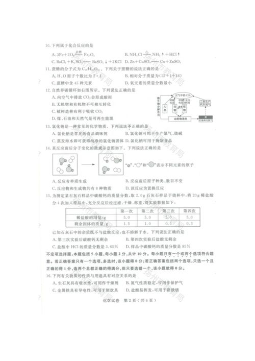 2021年江蘇省揚州市中考化學(xué)真題及答案解析